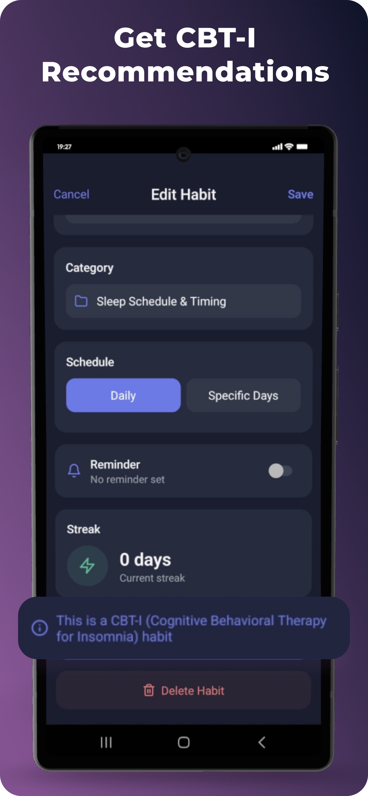 Set personalized sleep goals