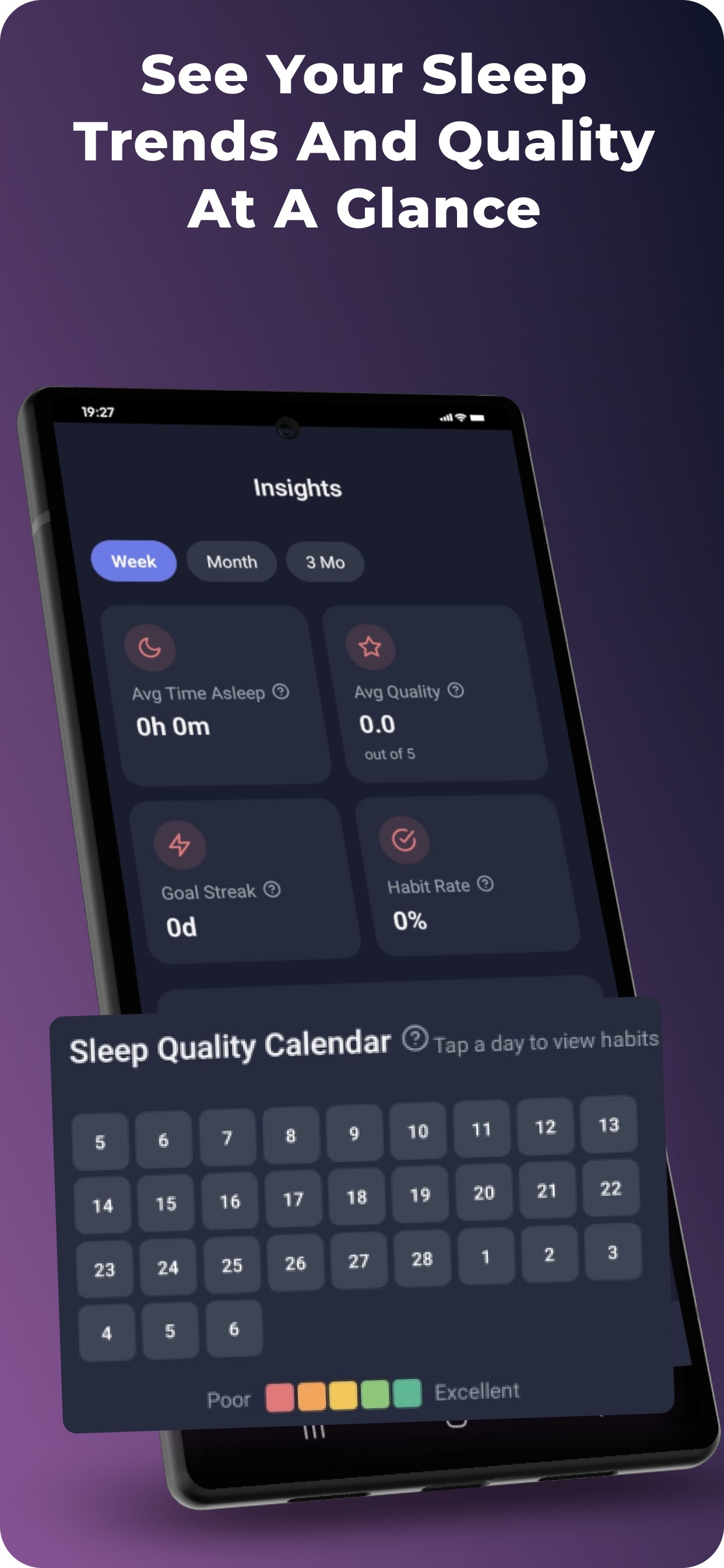 See sleep trends and quality