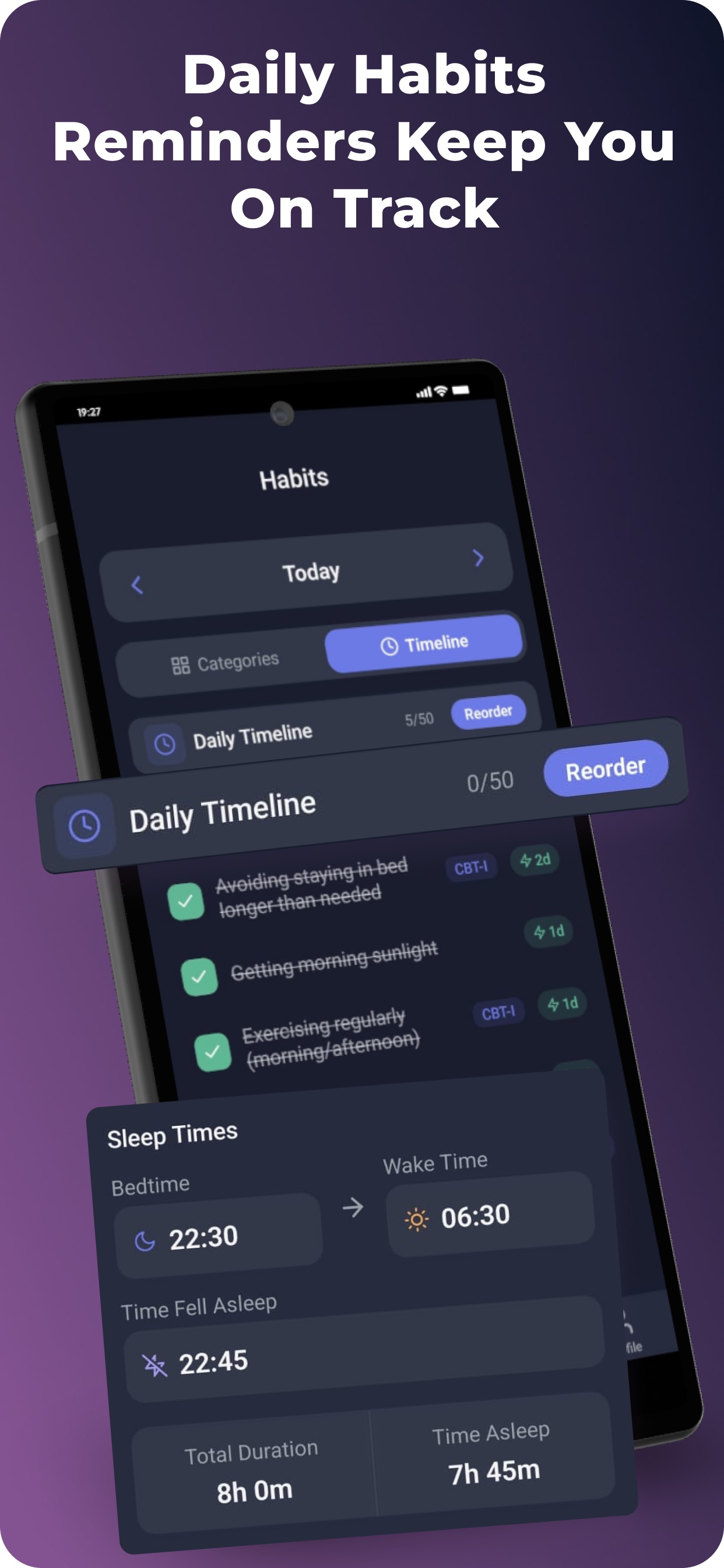 Daily habit reminders
