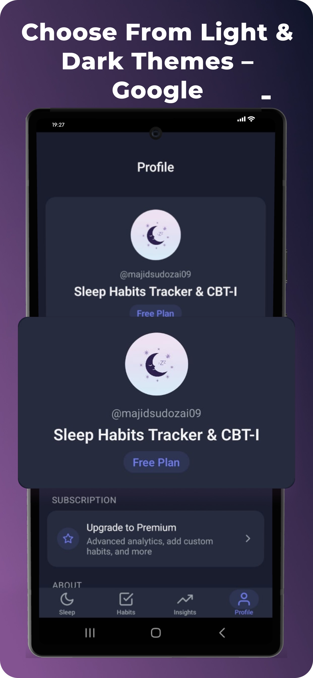 Light and dark themes